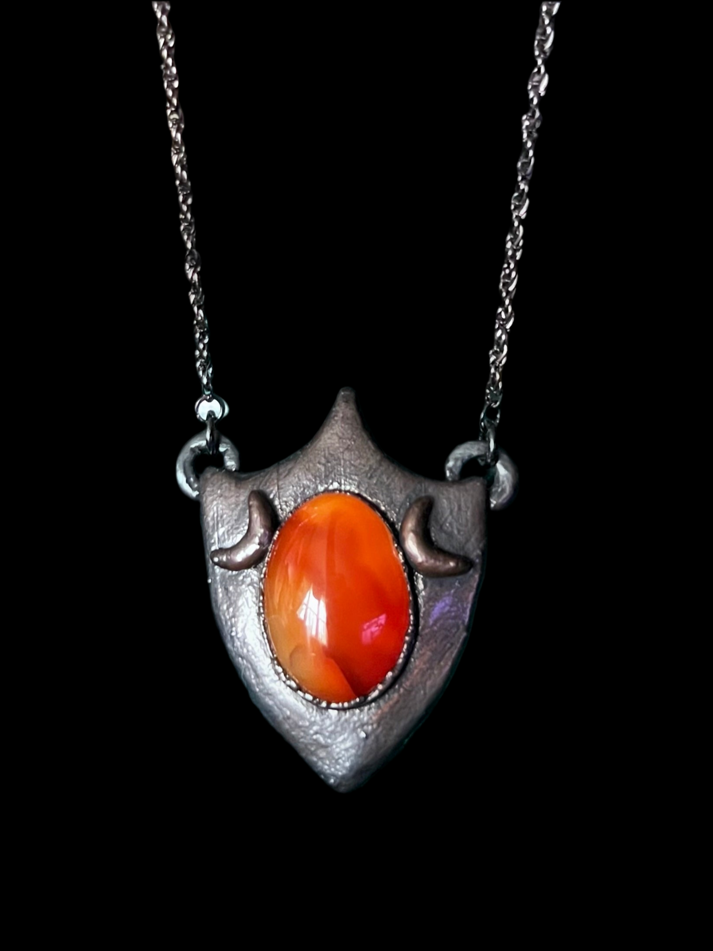 Carnelian Triple Moon Shield
