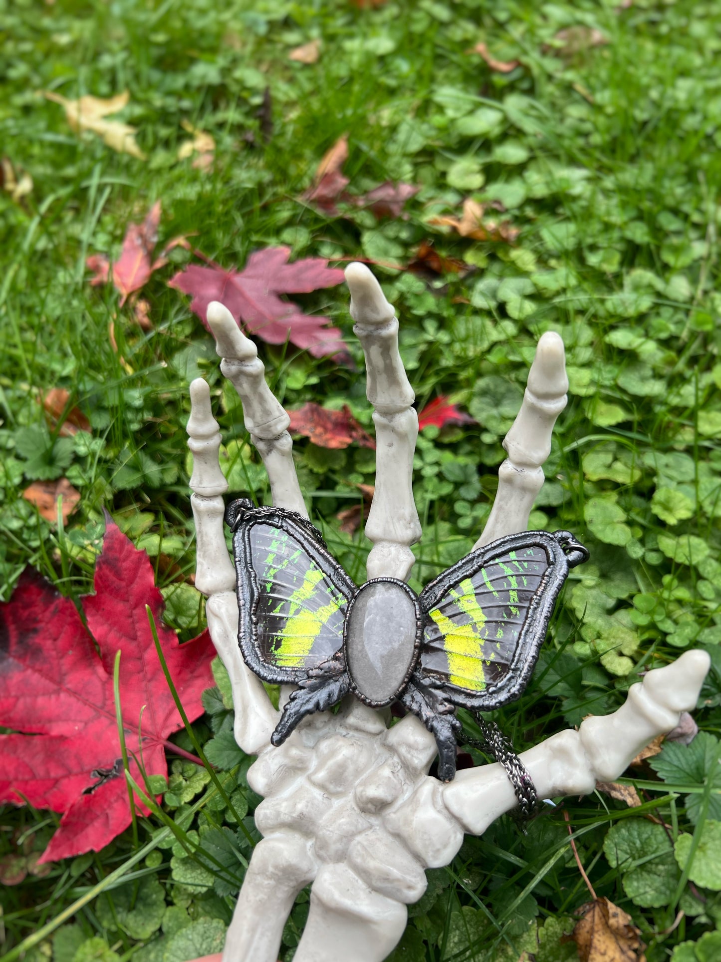 Silver Sheen Obsidian Butterfly