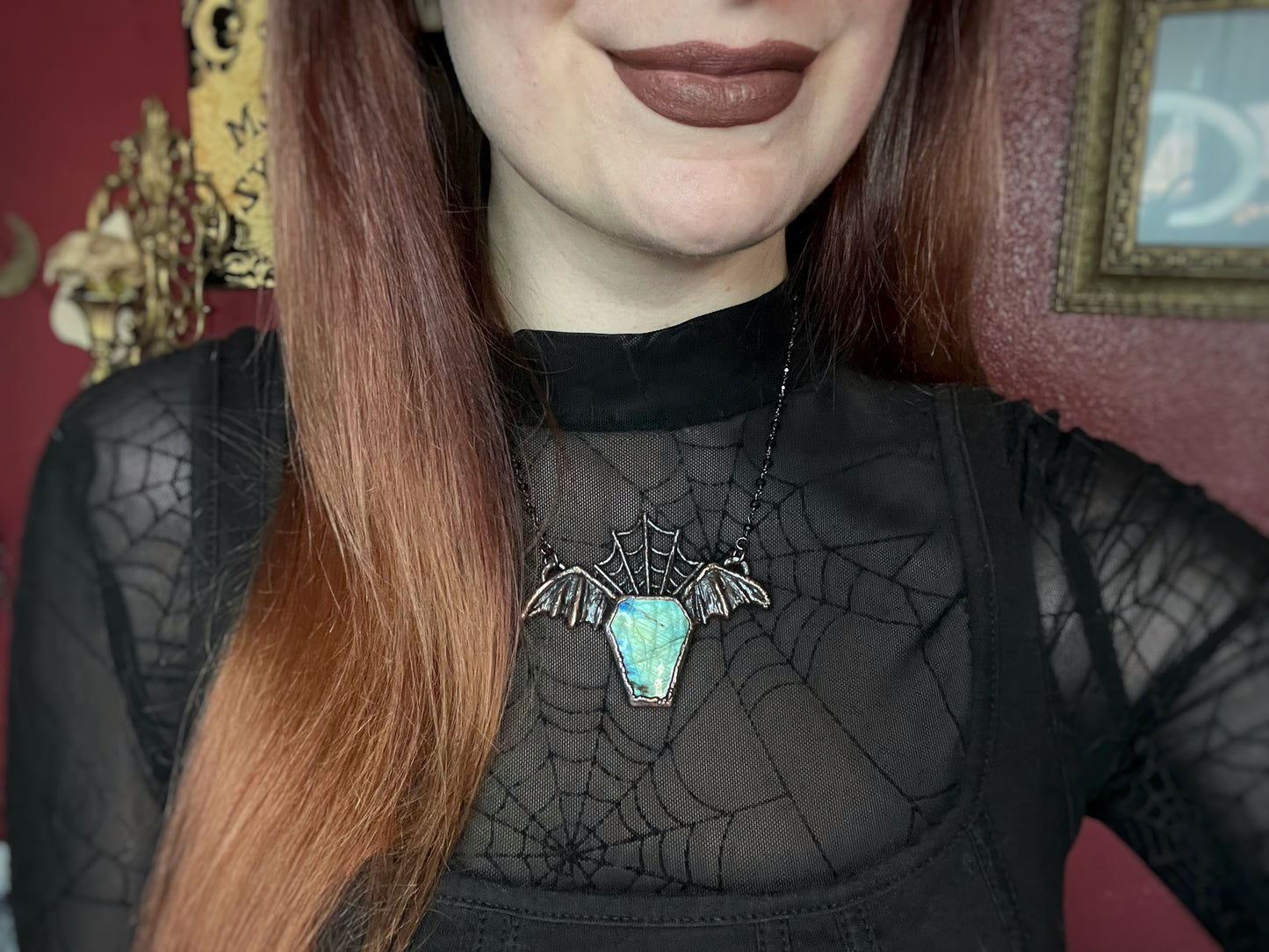 Nocturne Labradorite Coffin Necklace