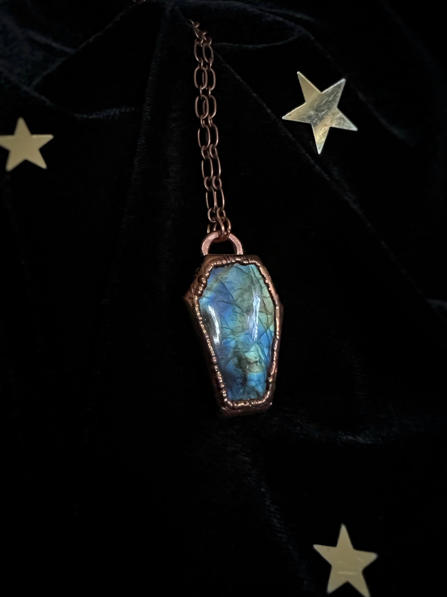 Labradorite Coffin Necklace 3