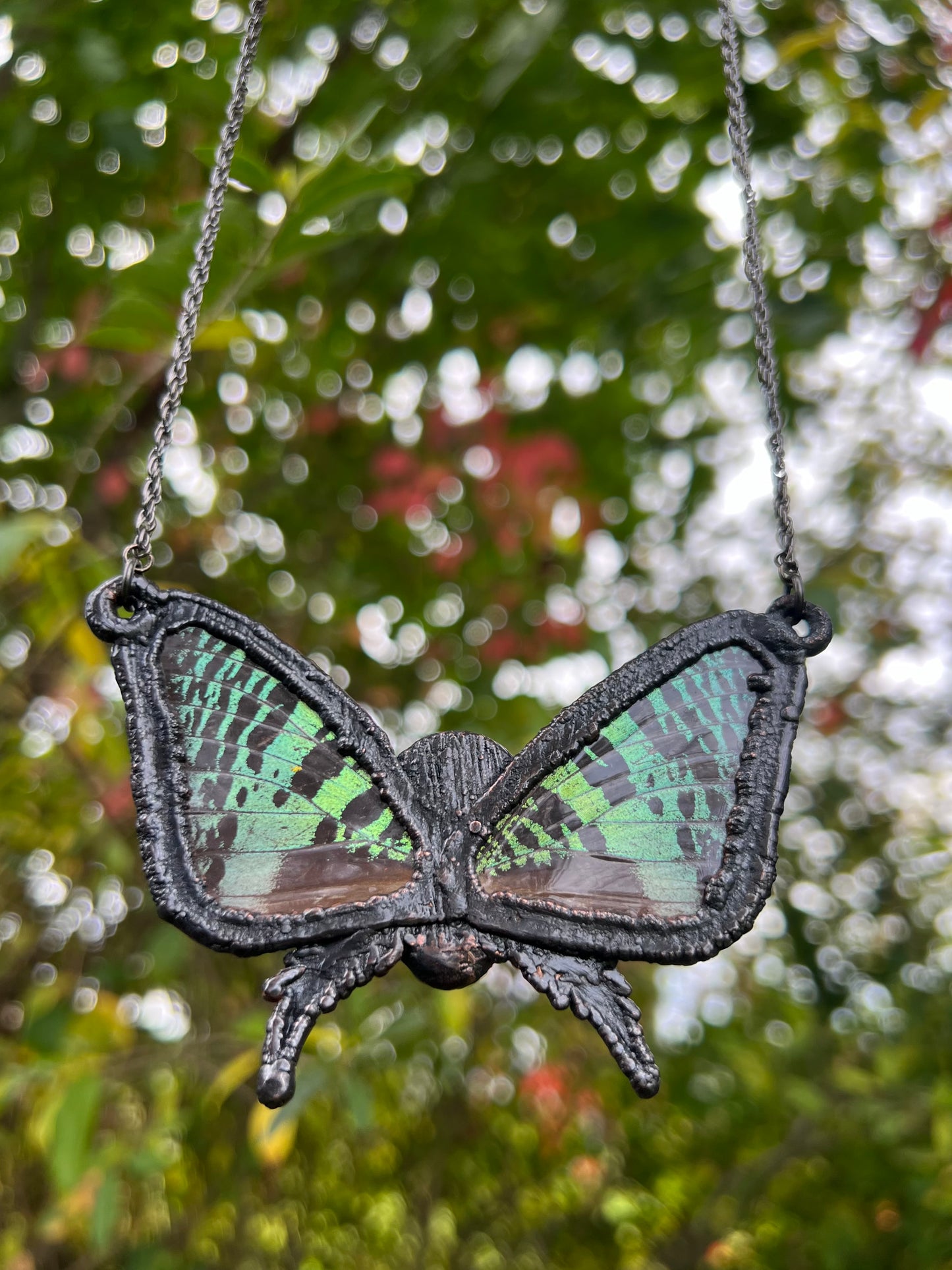 Silver Sheen Obsidian Butterfly