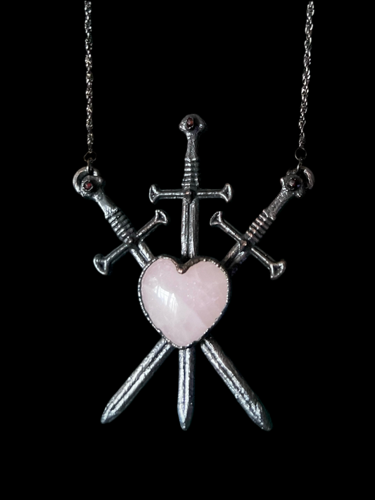 Three of Swords - Rose Quartz