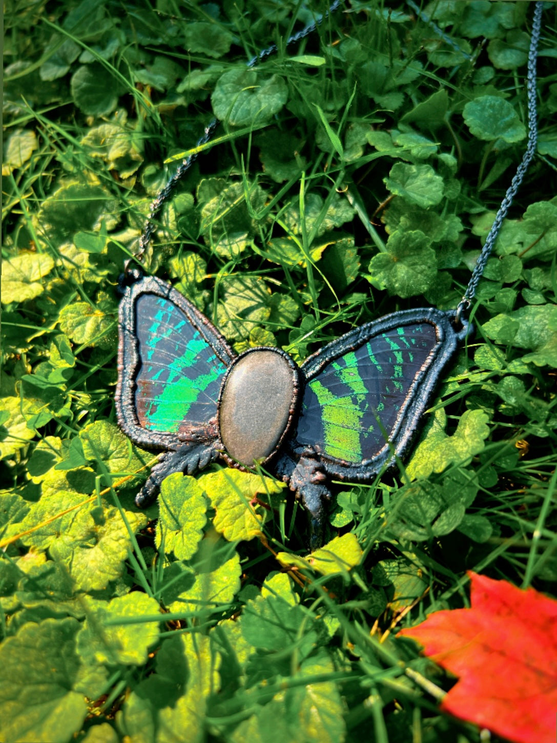 Silver Sheen Obsidian Butterfly