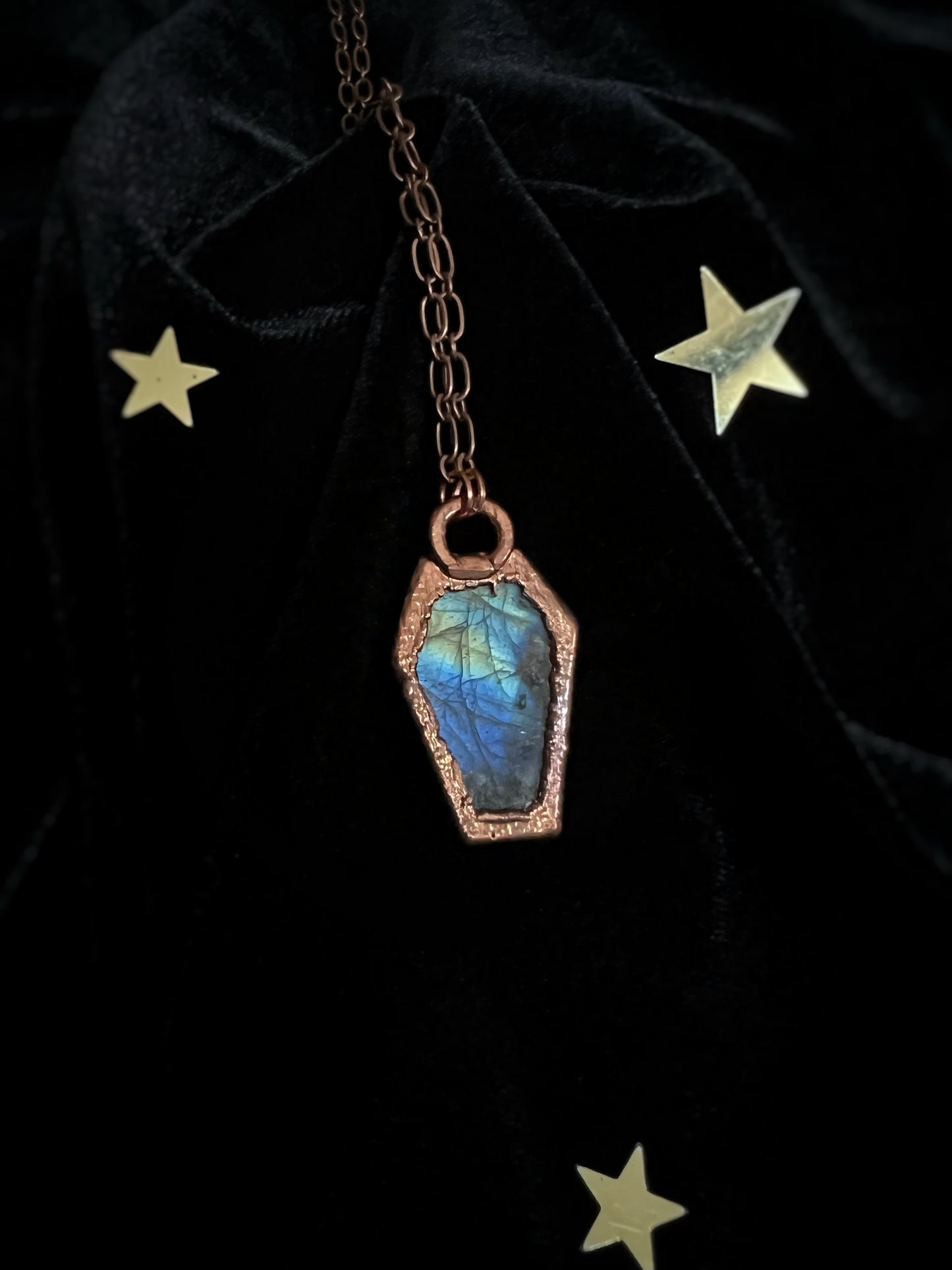 Labradorite Coffin Necklace 3